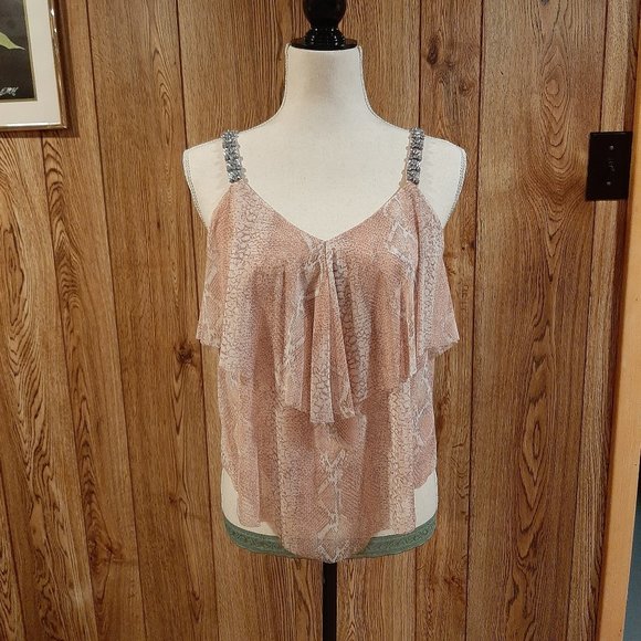 INC International Concepts Tops - INC Flowy Jeweled-Strap Top